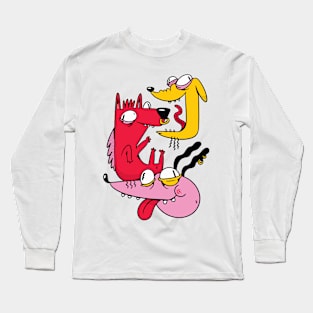 Crazy dogs Long Sleeve T-Shirt